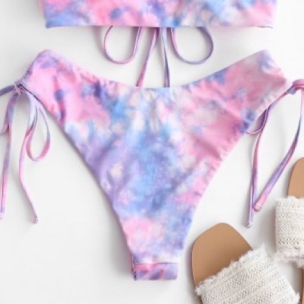 ZAFUL Tie Dye Swimsuit Bikini Bottoms